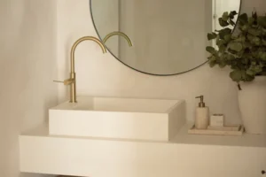 badkamer microcement zacht zand